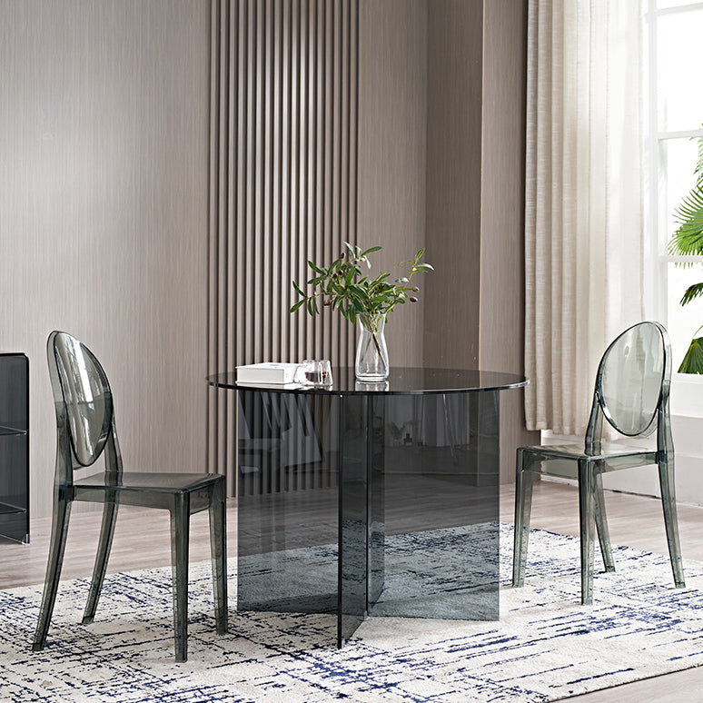 Modern Style Dinner Room Table Glass Dining Table for Home Use