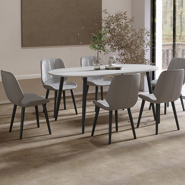 Traditional Luxury Stone Furniture Oval 4 Legs Dining Site Table for Home