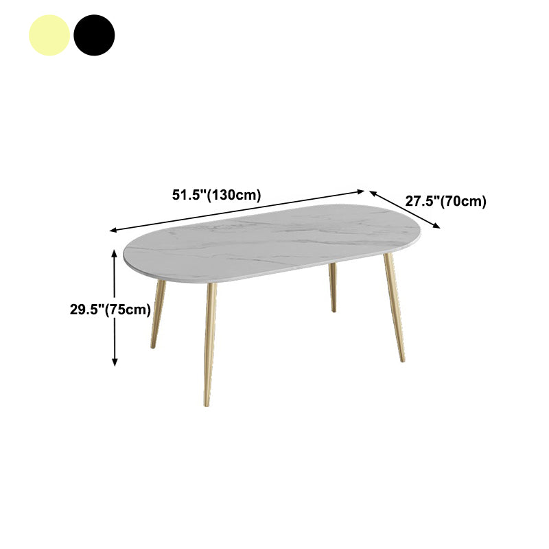 Traditional Luxury Stone Furniture Oval 4 Legs Dining Site Table for Home
