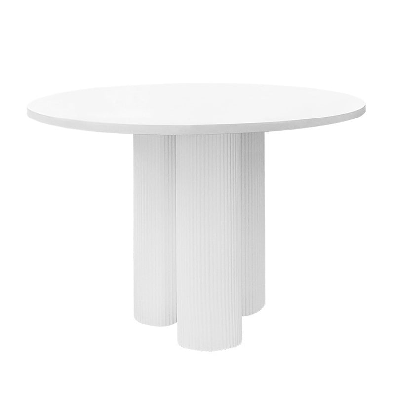 Ronde eettafel Moderne eettafel met drie voetstukbasis voor eetkamer