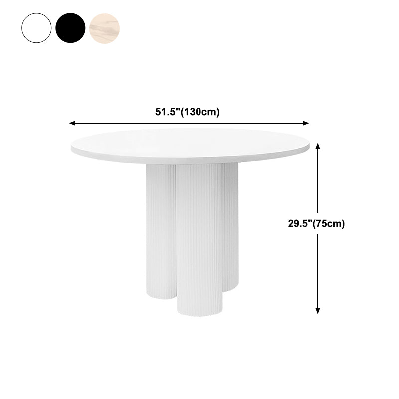 Ronde eettafel Moderne eettafel met drie voetstukbasis voor eetkamer