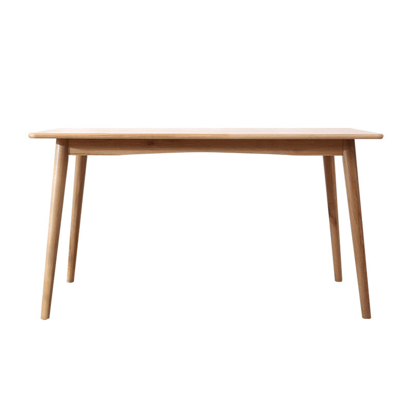 Mesa de comedor rectangular moderna de madera maciza con 4 patas para uso doméstico
