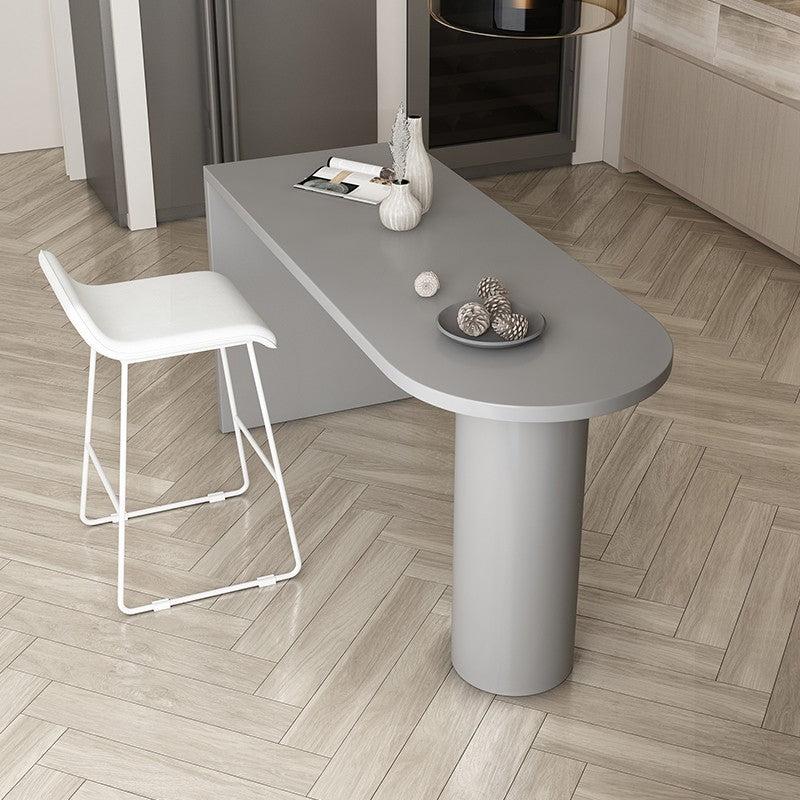Mesa de comedor de forma libre de madera maciza mesa de madera de pino contemporánea para comedor