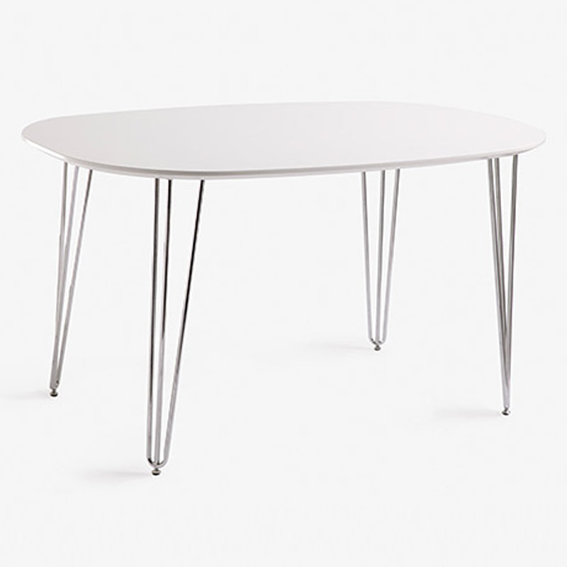 Sintered Stone Modern White Table for Restaurant Oval Dining Table with 4 Legs