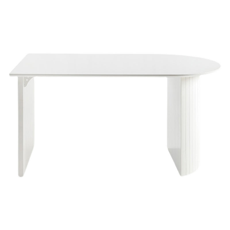 Mesa de comedor de estilo moderno Mesa de comedor de doble pedestal blanco para uso en el hogar