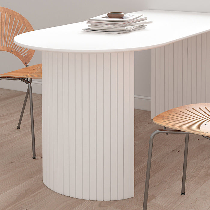 Contemporary Solid Wood Standard Dining Table White Standard Dining Table for Kitchen