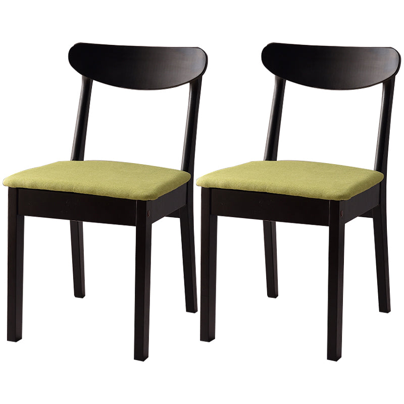 Chaise d'appoint scandinave à dossier ouvert en bois d'hévéa, chaise de salle à manger en bois naturel