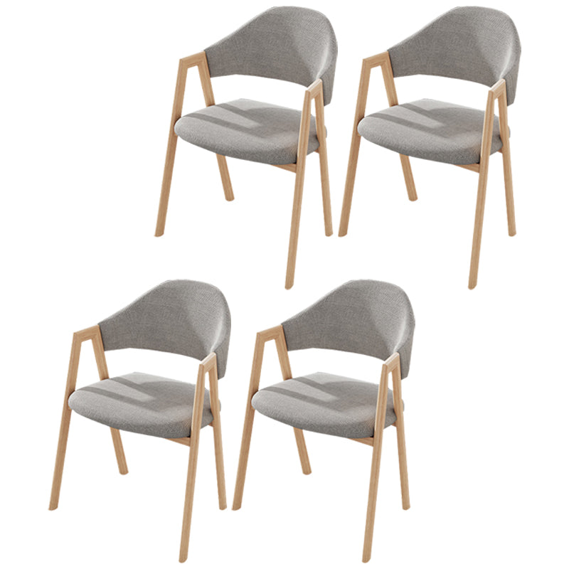 Chaise de salle à manger tapissée au fini mat de chaise à dossier ouvert de cuisine contemporaine