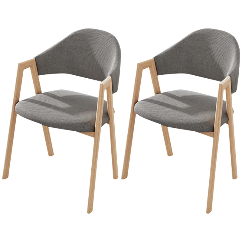 Chaise de salle à manger tapissée au fini mat de chaise à dossier ouvert de cuisine contemporaine