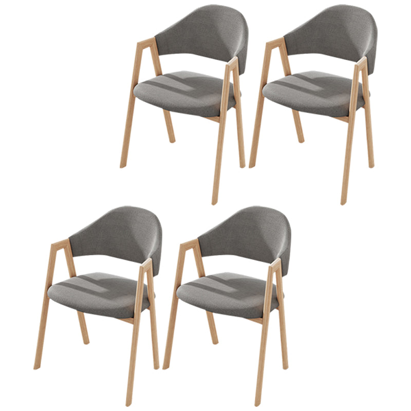 Chaise de salle à manger tapissée au fini mat de chaise à dossier ouvert de cuisine contemporaine
