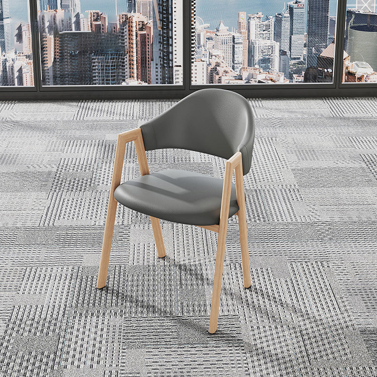 Chaise de salle à manger tapissée au fini mat de chaise à dossier ouvert de cuisine contemporaine