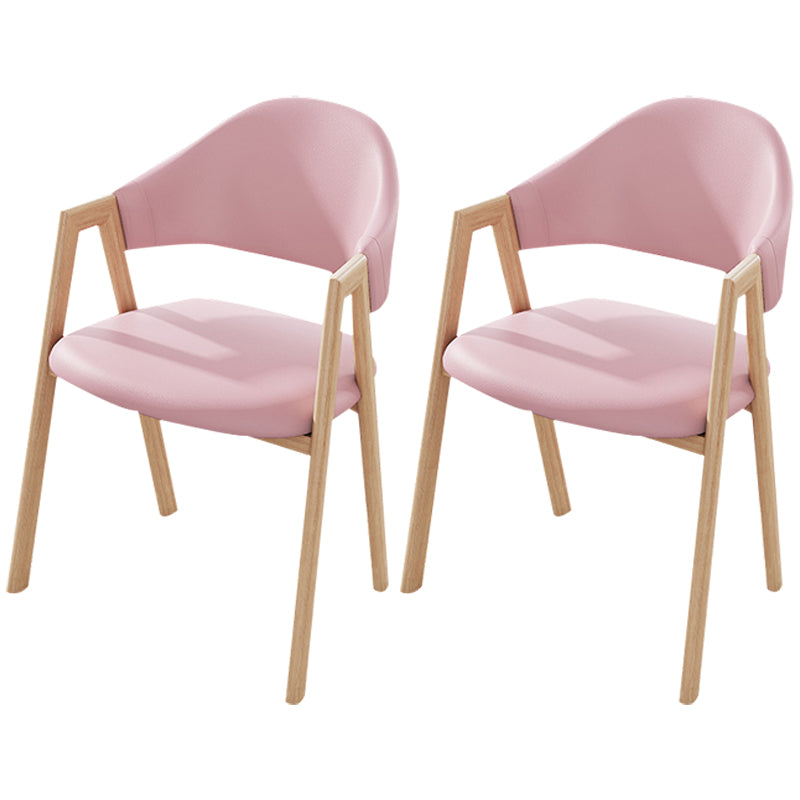 Chaise de salle à manger tapissée au fini mat de chaise à dossier ouvert de cuisine contemporaine