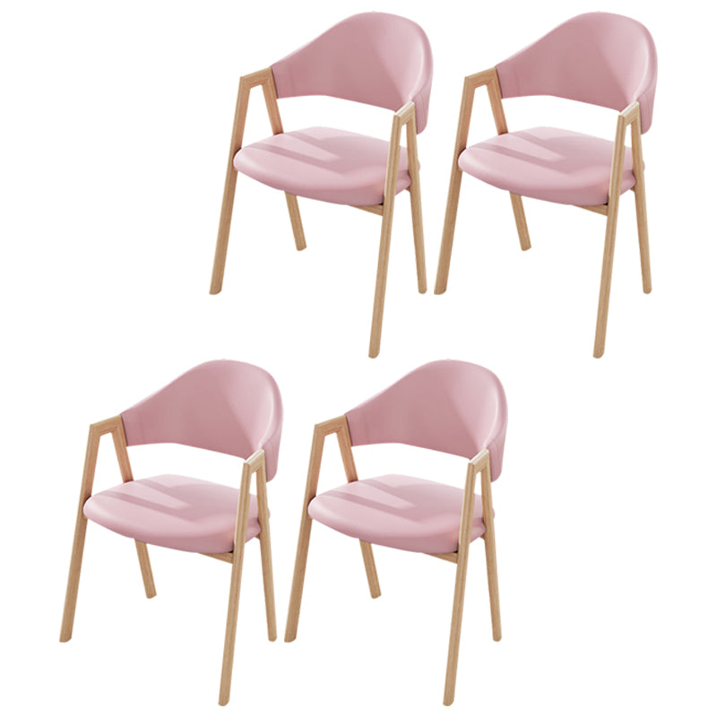 Chaise de salle à manger tapissée au fini mat de chaise à dossier ouvert de cuisine contemporaine