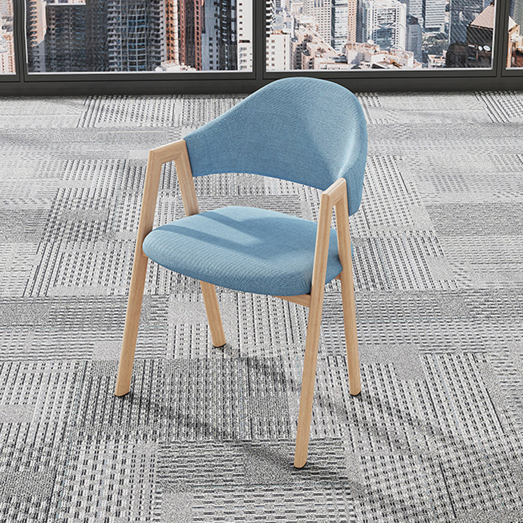 Chaise de salle à manger tapissée au fini mat de chaise à dossier ouvert de cuisine contemporaine