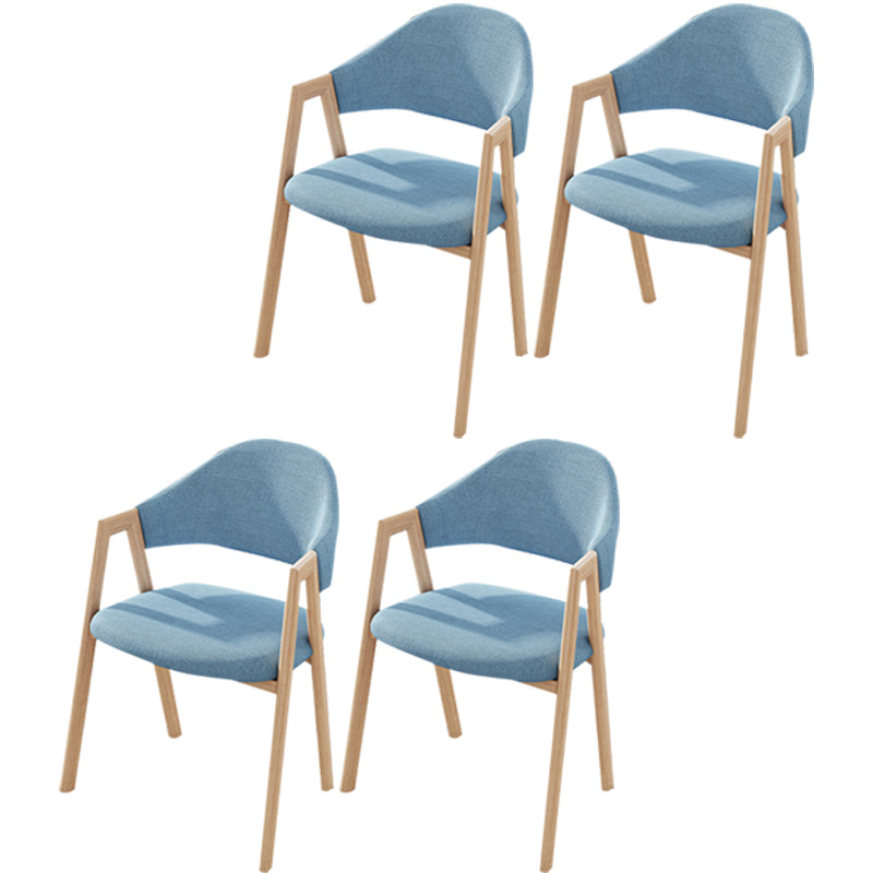 Chaise de salle à manger tapissée au fini mat de chaise à dossier ouvert de cuisine contemporaine