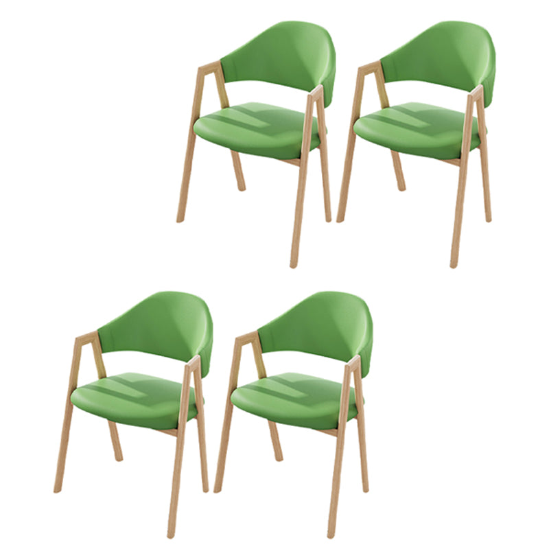 Chaise de salle à manger tapissée au fini mat de chaise à dossier ouvert de cuisine contemporaine