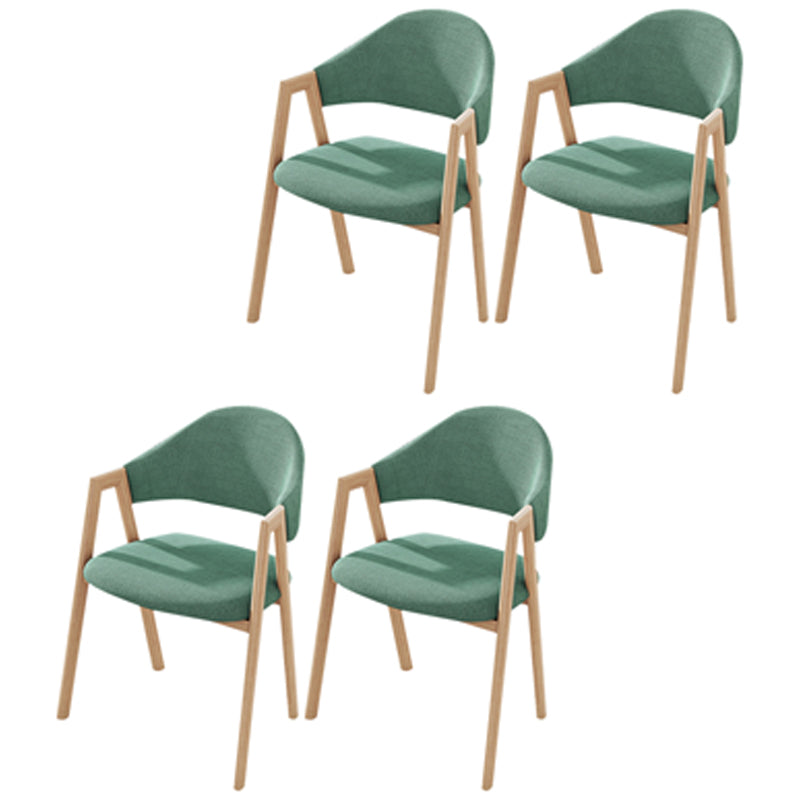 Chaise de salle à manger tapissée au fini mat de chaise à dossier ouvert de cuisine contemporaine