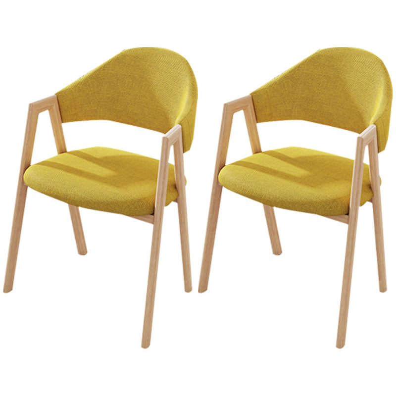 Chaise de salle à manger tapissée au fini mat de chaise à dossier ouvert de cuisine contemporaine