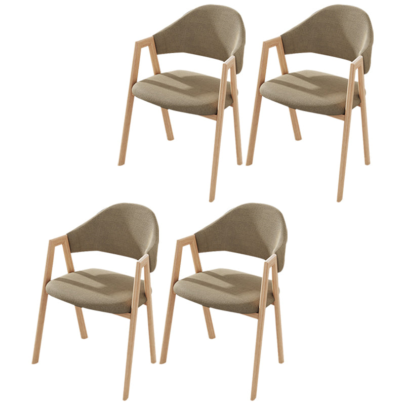 Chaise de salle à manger tapissée au fini mat de chaise à dossier ouvert de cuisine contemporaine