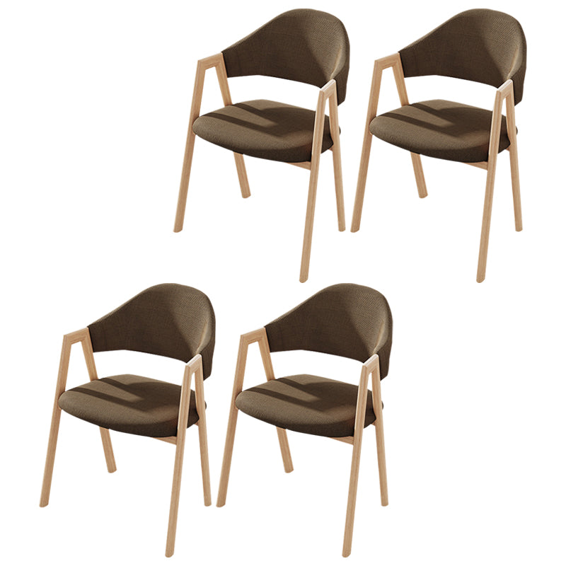 Chaise de salle à manger tapissée au fini mat de chaise à dossier ouvert de cuisine contemporaine