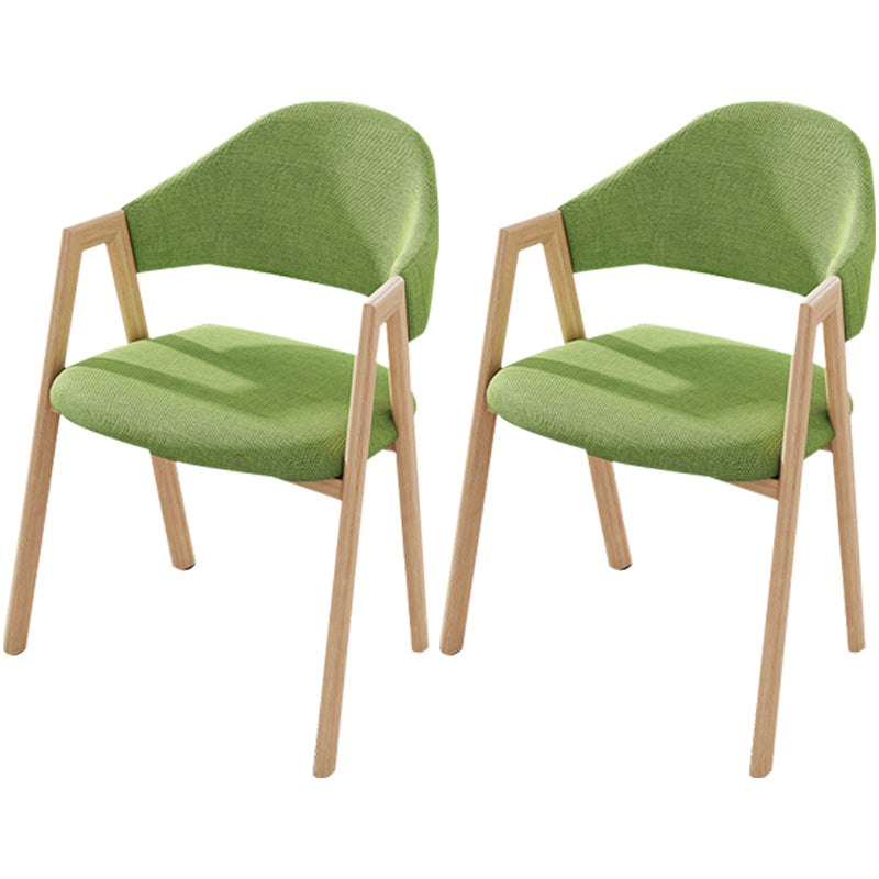 Chaise de salle à manger tapissée au fini mat de chaise à dossier ouvert de cuisine contemporaine
