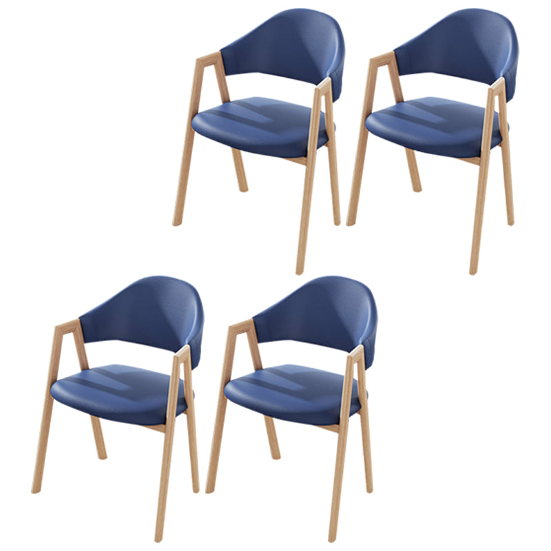 Chaise de salle à manger tapissée au fini mat de chaise à dossier ouvert de cuisine contemporaine