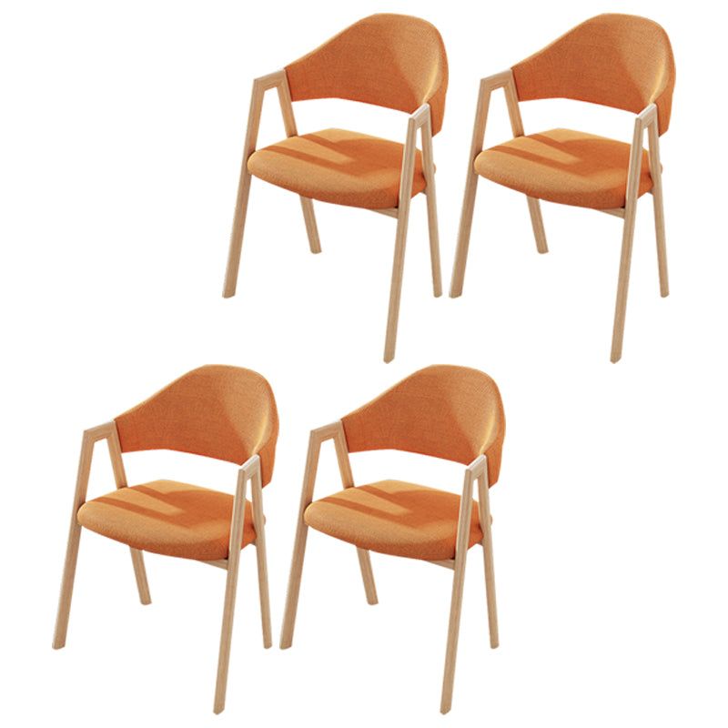 Chaise de salle à manger tapissée au fini mat de chaise à dossier ouvert de cuisine contemporaine