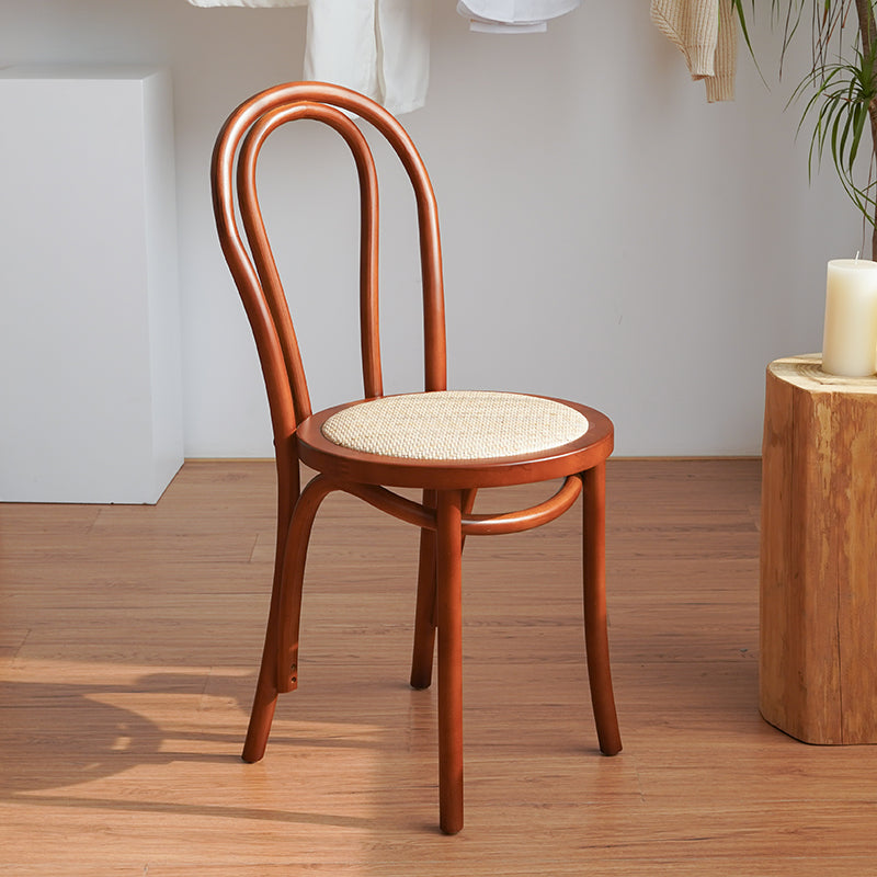 Zeitgenössisches Design Windsor Back Side Chairs Armless Holzbeinseitenstühle