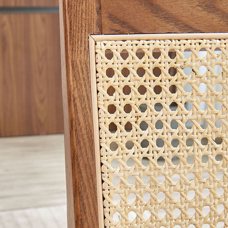 Sillas laterales de mimbre de diseño minimalista con respaldo abierto que cena la silla lateral