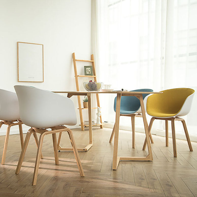 Design minimalista sedia da pranzo in plastica in plastica sedia da pranzo solido