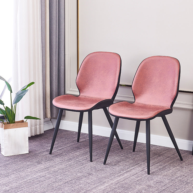 Silla de comedor de metal moderno Silla lateral con respaldo para uso en restaurantes