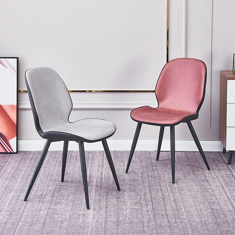 Silla de comedor de metal moderno Silla lateral con respaldo para uso en restaurantes