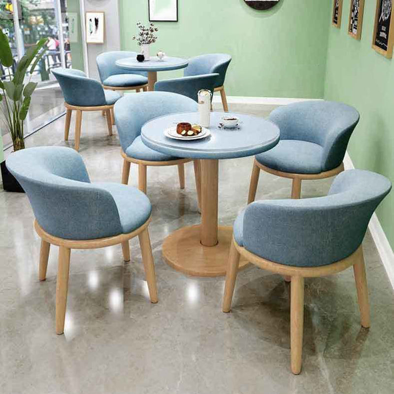 Silla de comedor moderna de metal, sillas de comedor tapizadas sin brazos para uso en restaurantes
