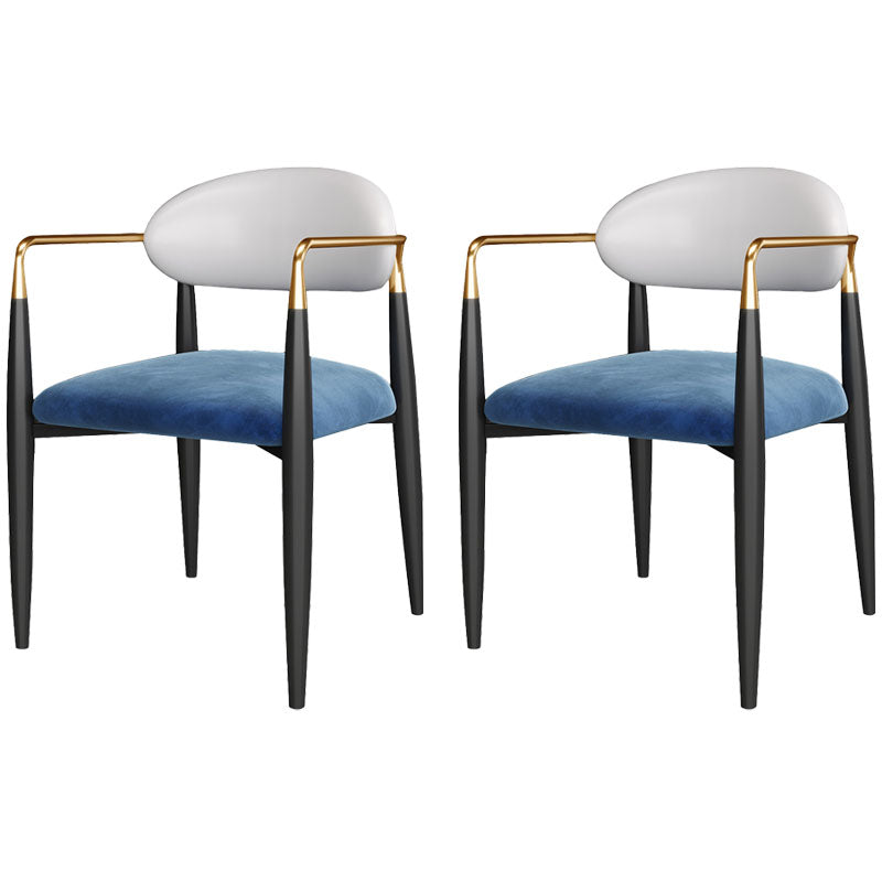 Metal de la cocina del estilo moderno que cena la parte posterior abierta de la silla que cena la silla lateral del brazo
