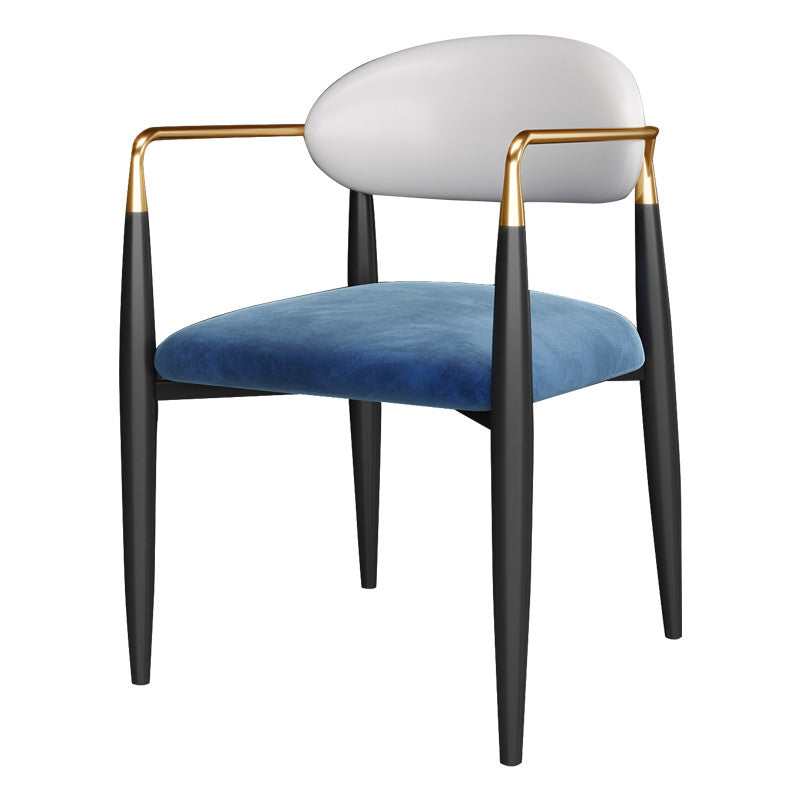 Metal de la cocina del estilo moderno que cena la parte posterior abierta de la silla que cena la silla lateral del brazo