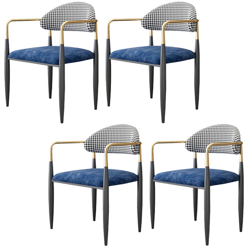 Metal de la cocina del estilo moderno que cena la parte posterior abierta de la silla que cena la silla lateral del brazo
