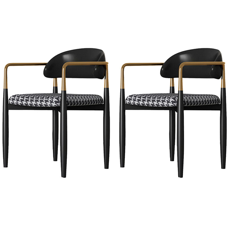 Metal de la cocina del estilo moderno que cena la parte posterior abierta de la silla que cena la silla lateral del brazo