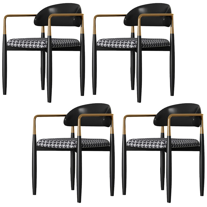 Metal de la cocina del estilo moderno que cena la parte posterior abierta de la silla que cena la silla lateral del brazo