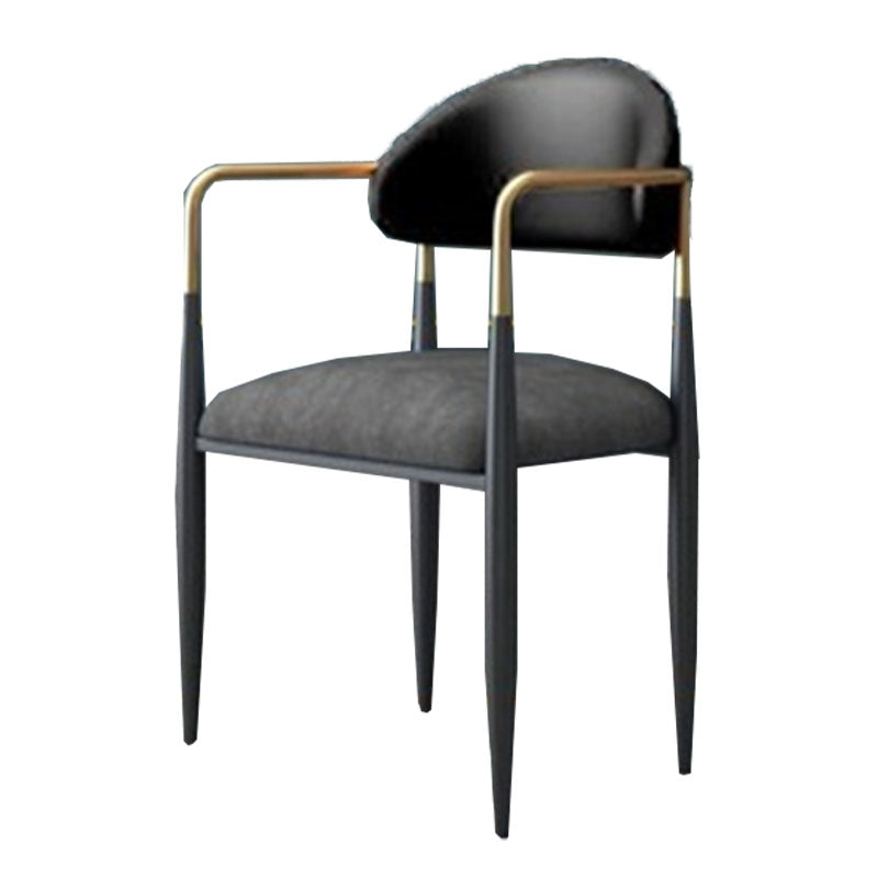 Metal de la cocina del estilo moderno que cena la parte posterior abierta de la silla que cena la silla lateral del brazo