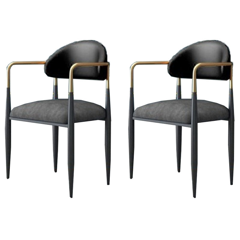 Metal de la cocina del estilo moderno que cena la parte posterior abierta de la silla que cena la silla lateral del brazo