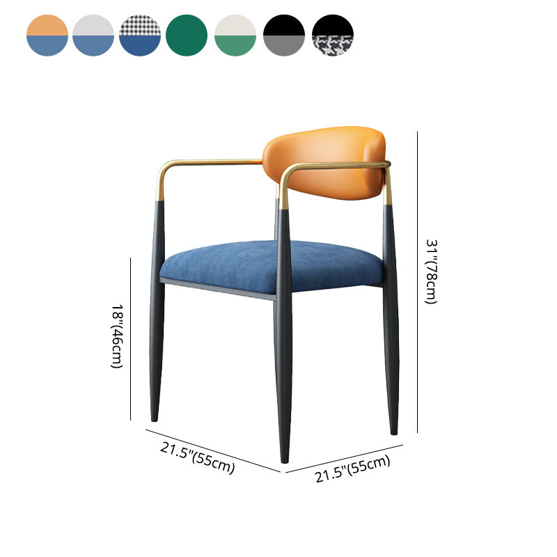 Metal de la cocina del estilo moderno que cena la parte posterior abierta de la silla que cena la silla lateral del brazo