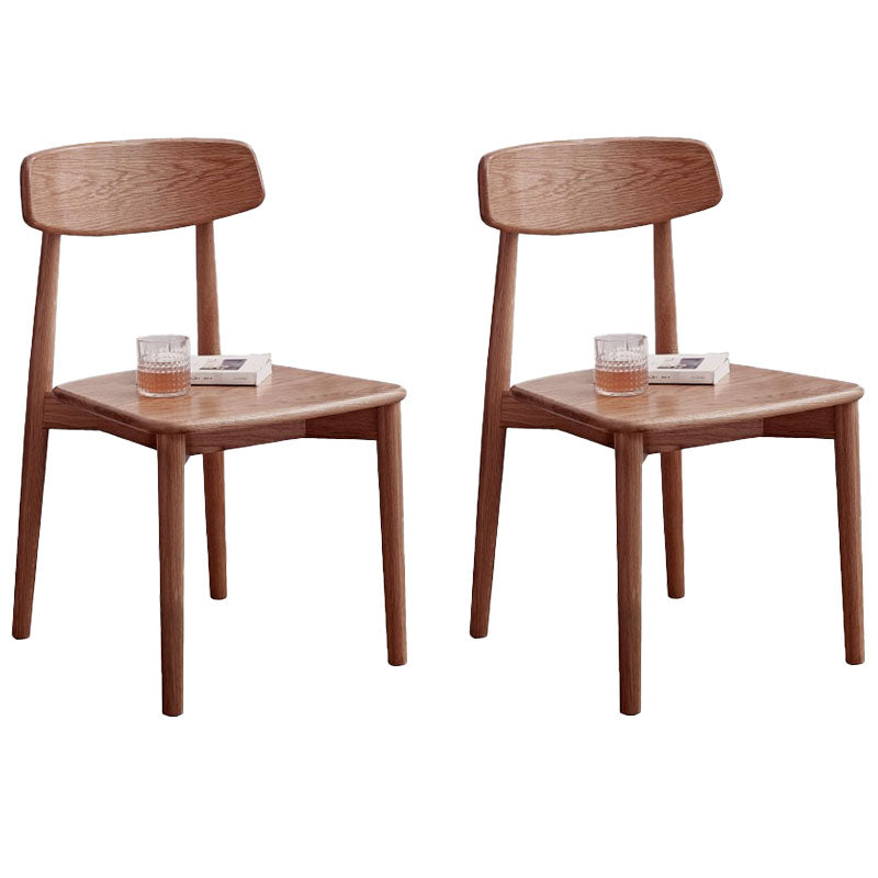 Silla lateral de comedor con respaldo abierto de diseño contemporáneo, sillas sin brazos con patas de madera