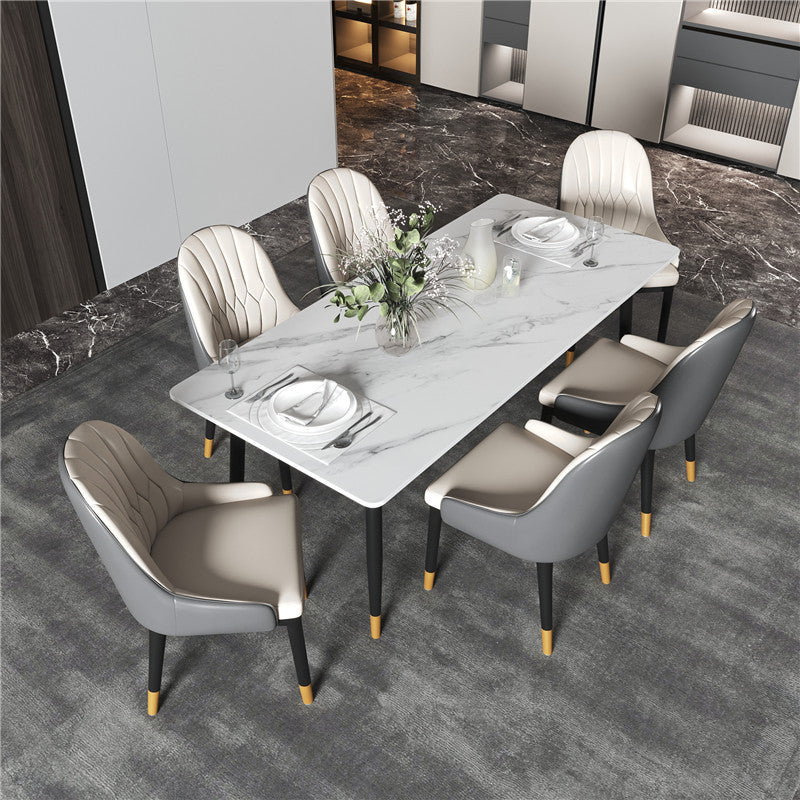 Modern Metal Dining Room Set 1/2/5/7 Pieces Dining Furniture Set