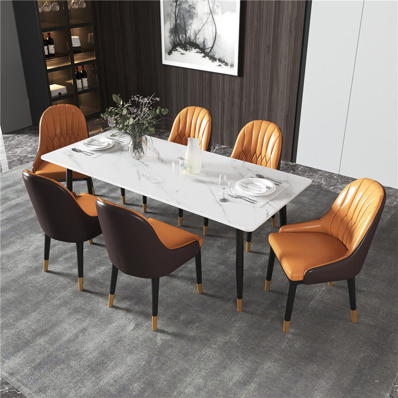 Modern Metal Dining Room Set 1/2/5/7 Pieces Dining Furniture Set