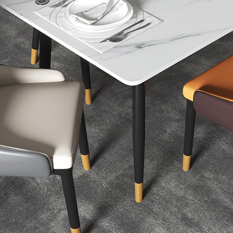 Modern Metal Dining Room Set 1/2/5/7 Pieces Dining Furniture Set