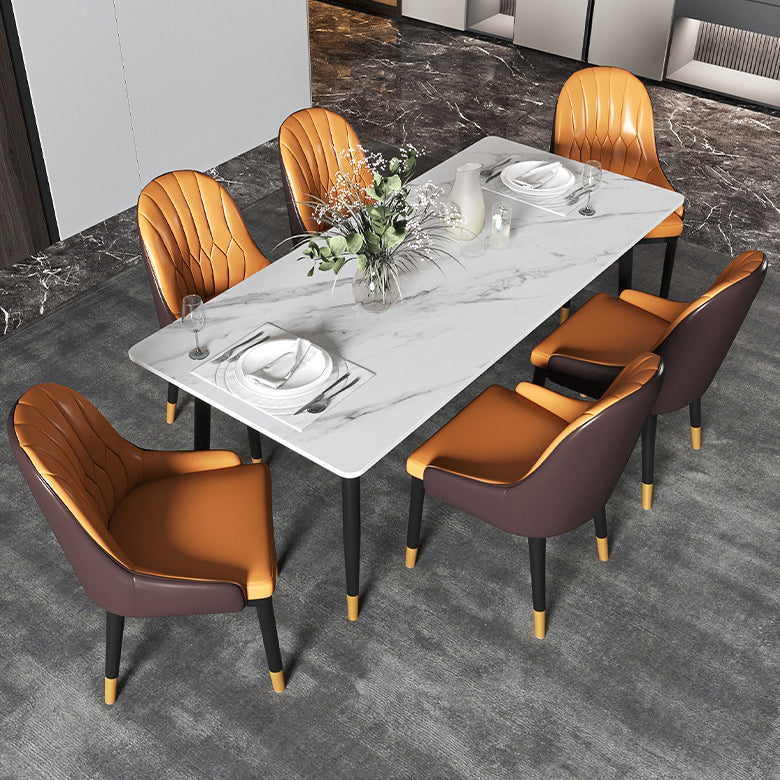 Modern Metal Dining Room Set 1/2/5/7 Pieces Dining Furniture Set