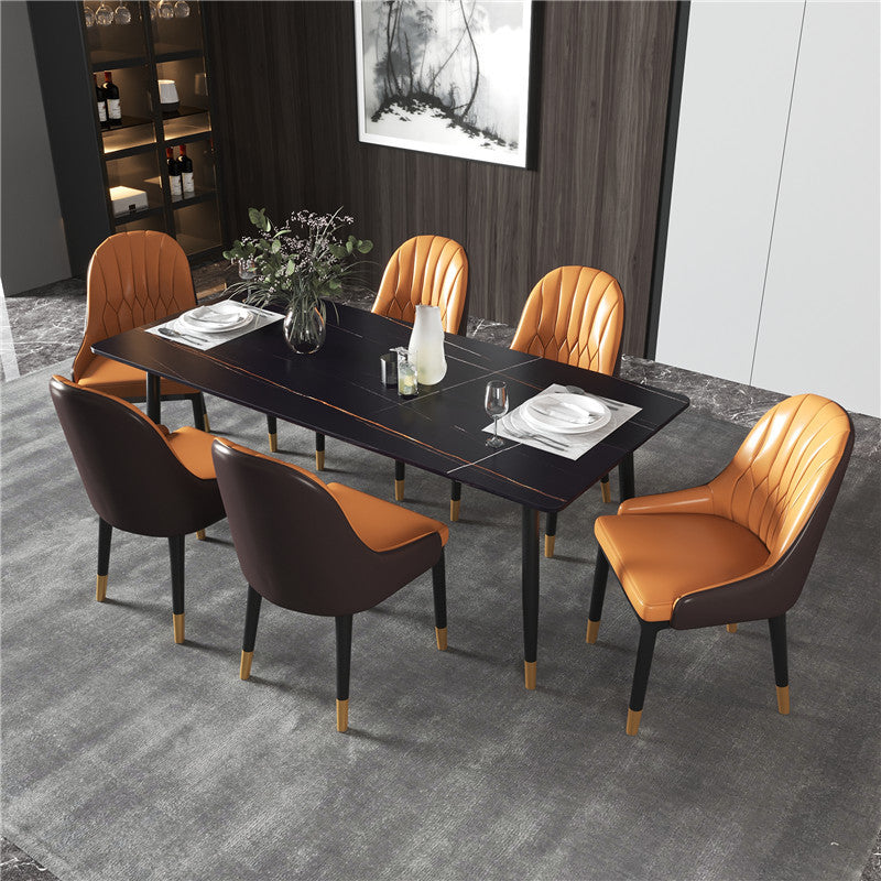 Modern Metal Dining Room Set 1/2/5/7 Pieces Dining Furniture Set