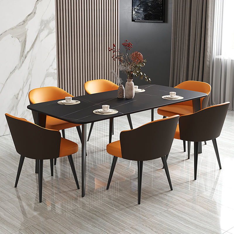 Contemporary 1/2/5/7 Pieces Dining Set Sintered Stone Dining Table
