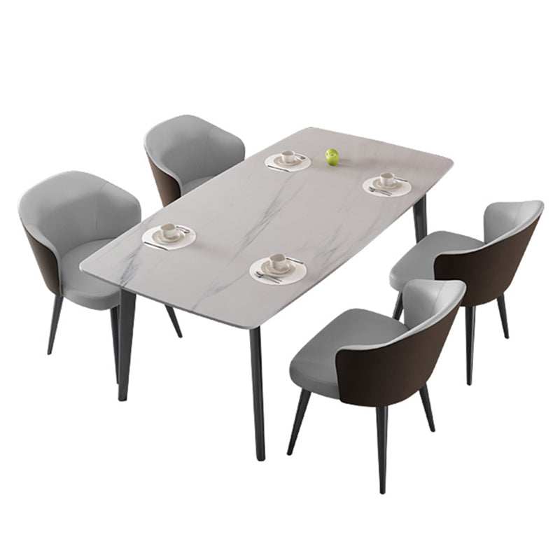 Contemporary 1/2/5/7 Pieces Dining Set Sintered Stone Dining Table