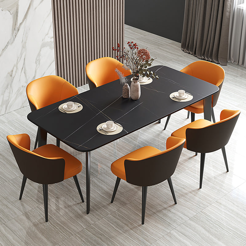 Contemporary 1/2/5/7 Pieces Dining Set Sintered Stone Dining Table